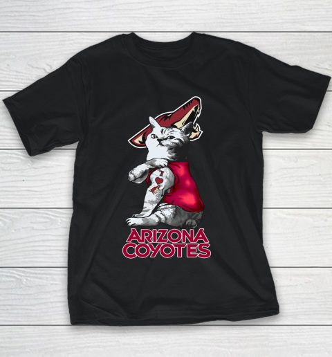 NHL My Cat Loves Arizona Coyotes Hockey Youth T-Shirt