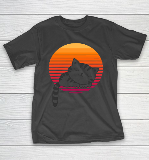 Mother's Day Funny Gift Ideas Apparel  Cat sleeping sunset Mama T-Shirt