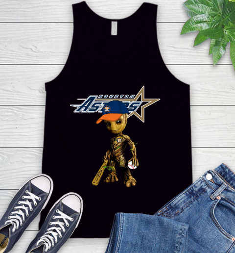 MLB Houston Astros Groot Guardians Of The Galaxy Baseball Tank Top 2