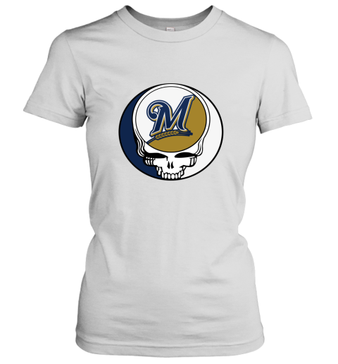 Milwaukee Brewers The Grateful Dead Baseball MLB Mashup Women's T-Shirt