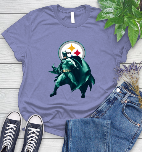NFL Batman Football Sports Pittsburgh Steelers Women's T-Shirt 11