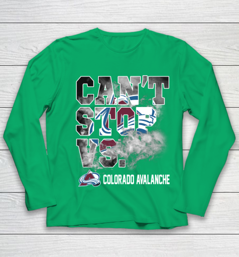 NHL Colorado Avalanche Hockey Can't Stop Vs Youth Long Sleeve 4