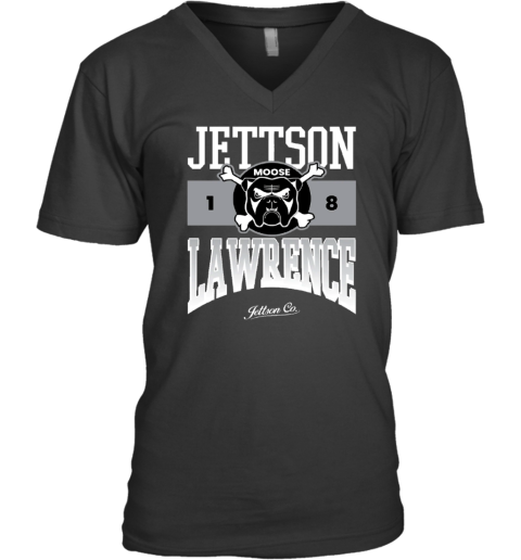 Jett Lawrence Merch Moose Bones V-Neck T-Shirt