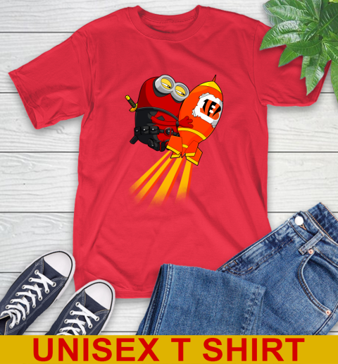 NFL Football Cincinnati Bengals Deadpool Minion Marvel Shirt T-Shirt 12