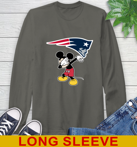 New England Patriots NFL Football Dabbing Mickey Disney Sports Long Sleeve T-Shirt 8