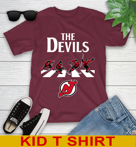 NHL Hockey New Jersey Devils The Beatles Rock Band Shirt Youth T-Shirt 5