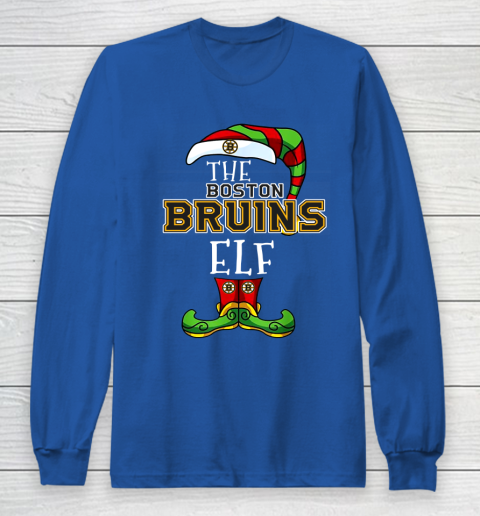 Boston Bruins Christmas ELF Funny NHL Long Sleeve T-Shirt 6