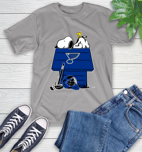 St.Louis Blues NHL Hockey Snoopy Woodstock The Peanuts Movie T-Shirt 6