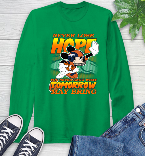 Denver Broncos NFL Football Mickey Disney Never Lose Hope Long Sleeve T-Shirt 8