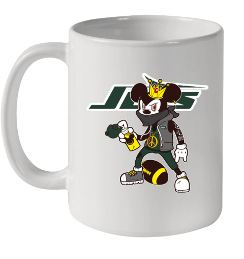 New York Jets NFL Football Mickey Peace Sign Sports Ceramic Mug 11oz