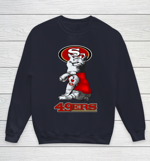 NFL Football My Cat Loves San Francisco 49ers Youth Sweatshirt 2