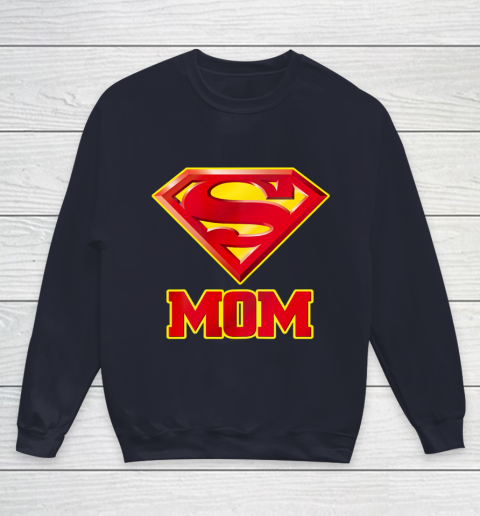 Super Mom Superman Logo Youth Sweatshirt 3