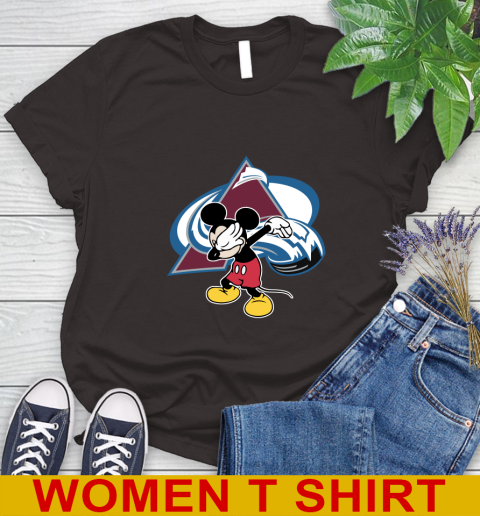 Colorado Avalanche NHL Hockey Dabbing Mickey Disney Sports Women's T-Shirt 8