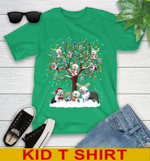 Old english Sheep dog dog pet lover light christmas tree shirt 103
