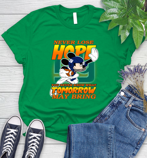 New York Giants NFL Football Mickey Disney Never Lose Hope Women's T-Shirt 9