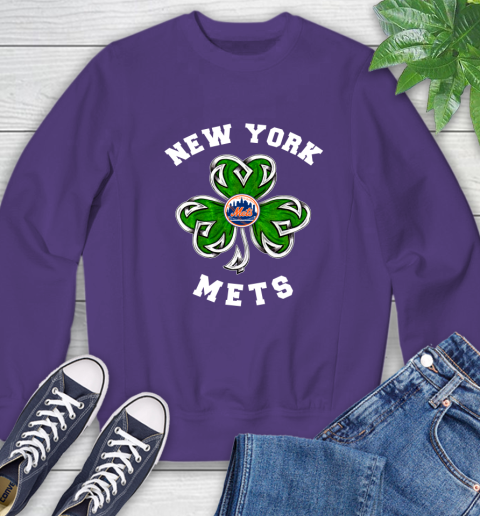 MLB New York Mets Three Leaf Clover St Patrick's Day Baseball Sports Sweatshirt 4