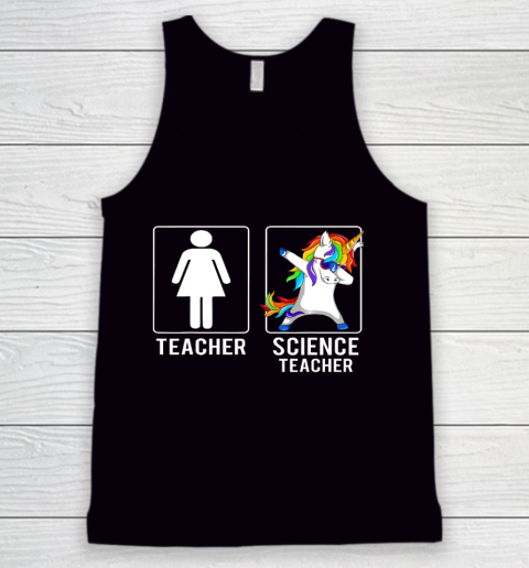 Science Teacher Unicorn Dabbing Funny Tank Top