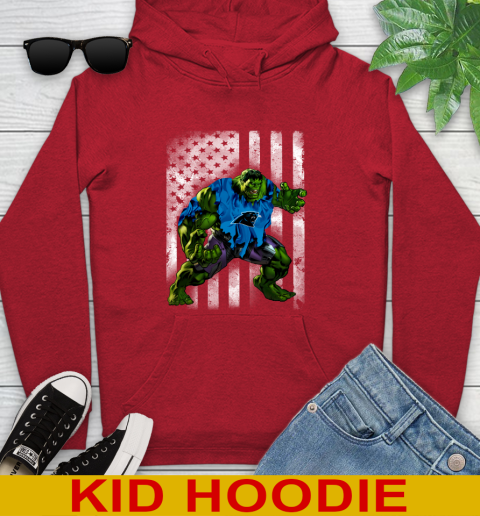 Carolina Panthers Hulk Marvel Avengers NFL Football American Flag Youth Hoodie 11
