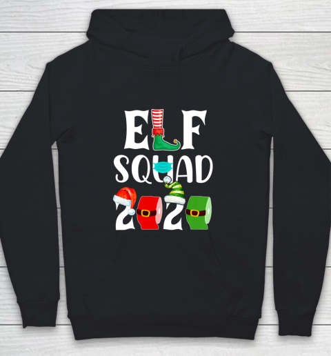 Elf Squad Quarantine Christmas 2020 Family Matching Xmas Youth Hoodie