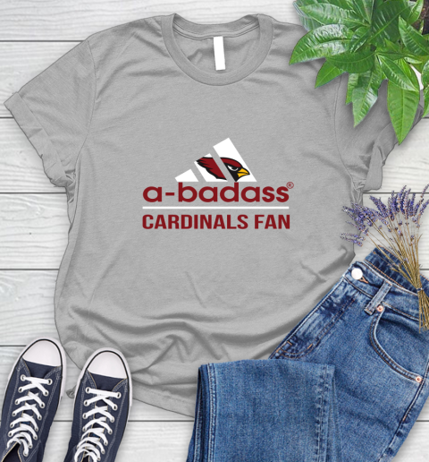NFL A Badass Arizona Cardinals Fan Adidas Football Sports Women's T-Shirt 5