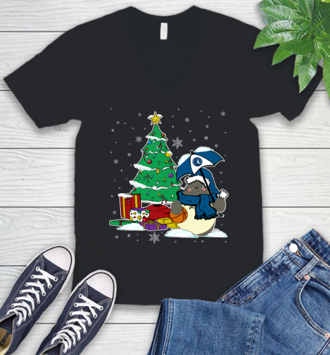 Minnesota Timberwolves NBA Basketball Cute Tonari No Totoro Christmas Sports V-Neck T-Shirt