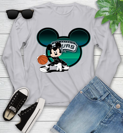 NBA San Antonio Spurs Mickey Mouse Disney Basketball Youth Long Sleeve 5