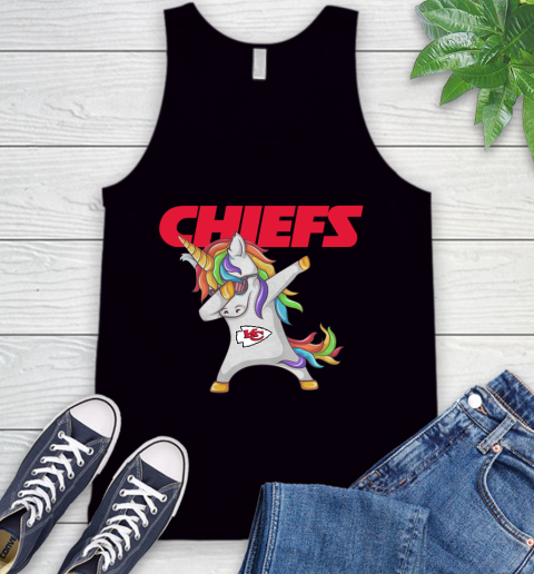 Kansas City Chiefs NFL Football Funny Unicorn Dabbing Sports Tank Top 2