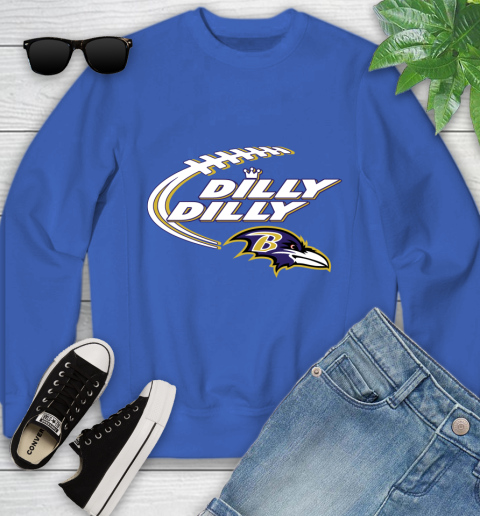 NFL Baltimore Ravens Dilly Dilly Football Sports Youth Sweatshirt 8