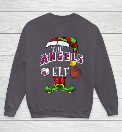 Los Angeles Angels Christmas ELF Funny MLB Youth Sweatshirt 5