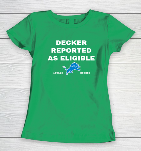 Decker Reported As Eligible Women's T-Shirt 4