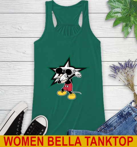 Dallas Stars NHL Hockey Dabbing Mickey Disney Sports Racerback Tank 7