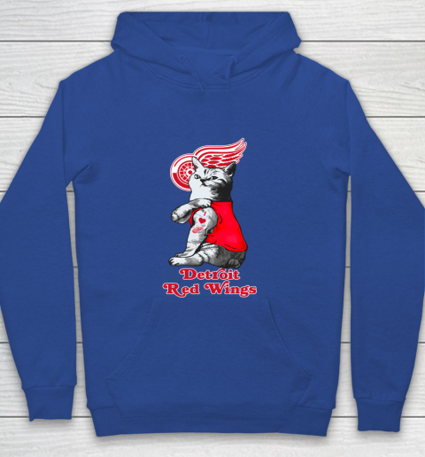 NHL My Cat Loves Detroit Red Wings Hockey Youth Hoodie 6