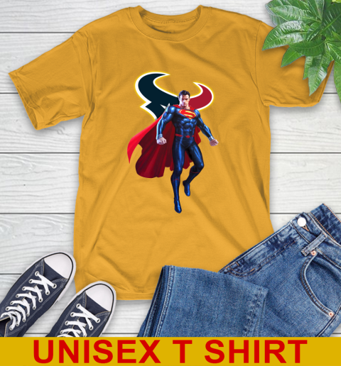NFL Superman DC Sports Football Houston Texans T-Shirt 3
