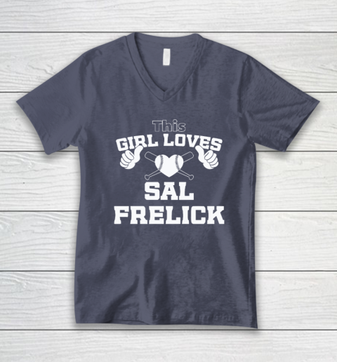 This Girl Loves Sal Frelick V-Neck T-Shirt 6