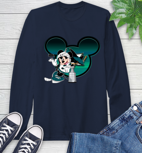 NHL San Jose Sharks Stanley Cup Mickey Mouse Disney Hockey T Shirt Long Sleeve T-Shirt 4