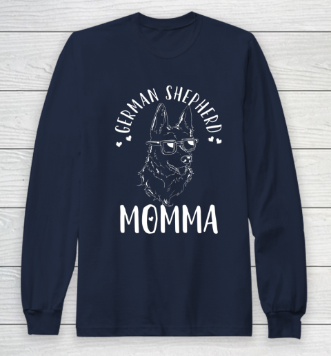Dog Mom Shirt German Shepherd Momma Dog Mom Mama Gift Long Sleeve T-Shirt 2