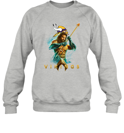 NFL Minnesota Vikings Aquaman DC Football Sports k8PAGvmRovT sweatshirt 35 95 151514 front sport grey