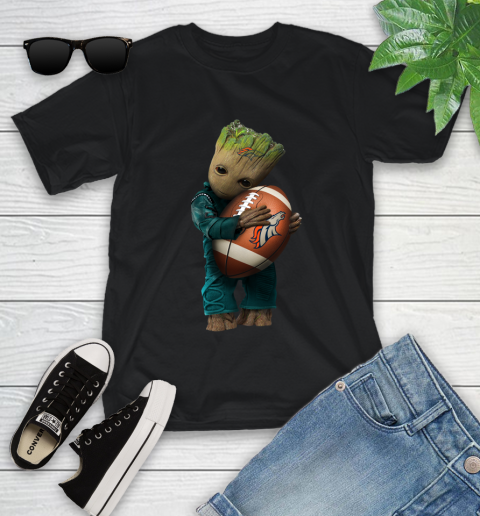 NFL Groot Guardians Of The Galaxy Football Sports Denver Broncos Youth T-Shirt 2