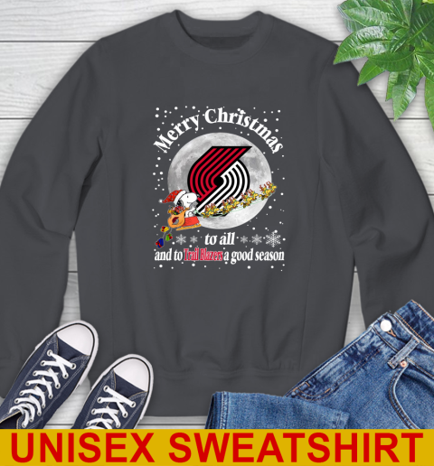Portland Trail Blazers Merry Christmas To All And To Trail Blazers A Good Season NBA Basketball Sports Sweatshirt 7