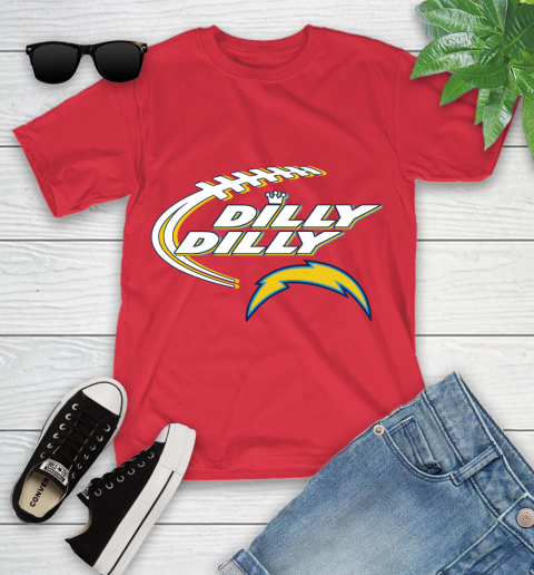 NFL Los Angeles Chargers Dilly Dilly Football Sports Youth T-Shirt 10