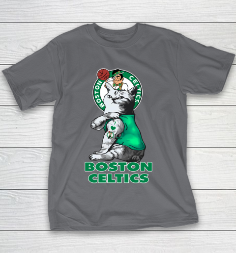 NBA Basketball My Cat Loves Boston Celtics Youth T-Shirt 5