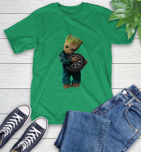 NHL Groot Guardians Of The Galaxy Hockey Sports Boston Bruins T-Shirt 7