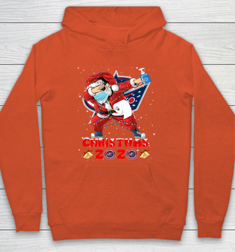 Columbus Blue Jackets Funny Santa Claus Dabbing Christmas 2020 NHL Hoodie 3