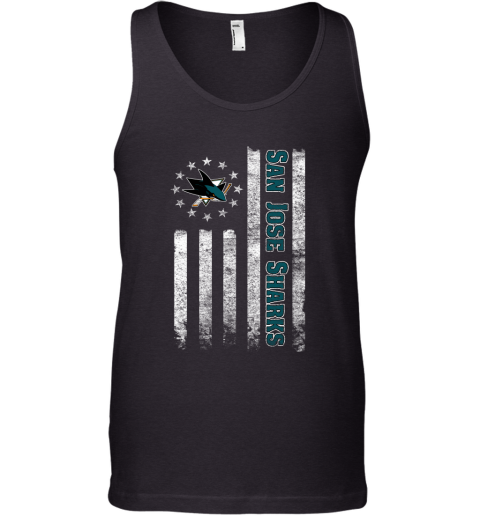 NHL American Flag Hockey Sports San Jose Sharks Tank Top