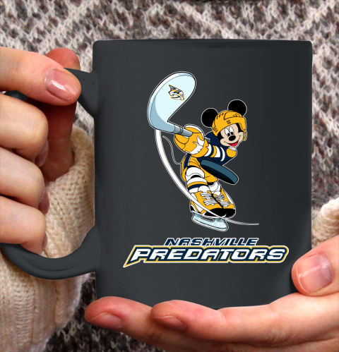 NHL Hockey Nashville Predators Cheerful Mickey Mouse Shirt Ceramic Mug 11oz