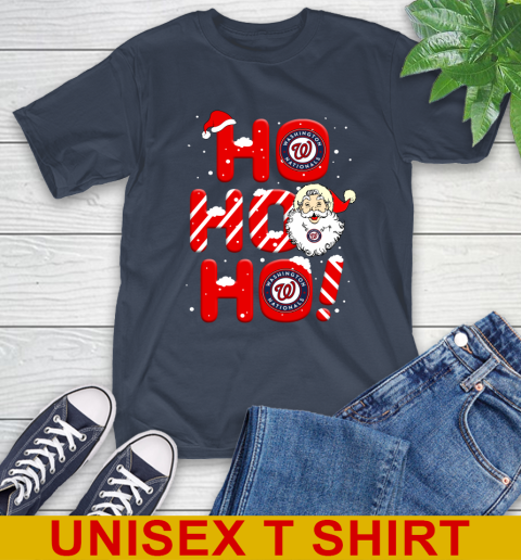Washington Nationals MLB Baseball Ho Ho Ho Santa Claus Merry Christmas Shirt T-Shirt 3