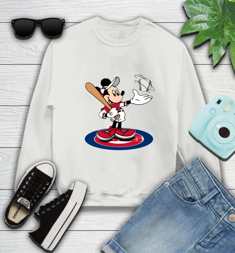 MLB Baseball Chicago Cubs Cheerful Mickey Disney Shirt Sweatshirt 5