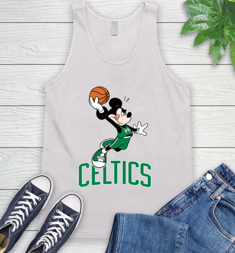 NBA Basketball Boston Celtics Cheerful Mickey Mouse Shirt Tank Top 2