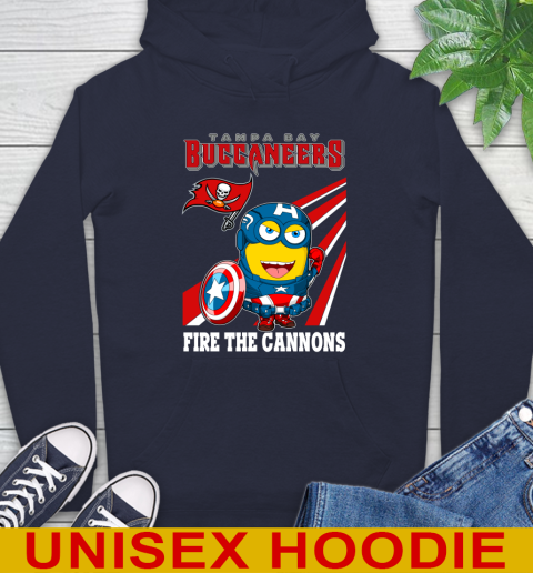 NFL Football Tampa Bay Buccaneers Captain America Marvel Avengers Minion Shirt Hoodie 3