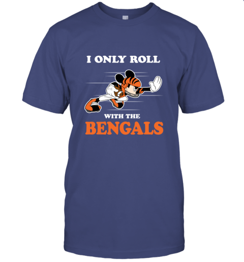 NFL Mickey Mouse I Only Roll With Cincinnati Bengals Hoodie 